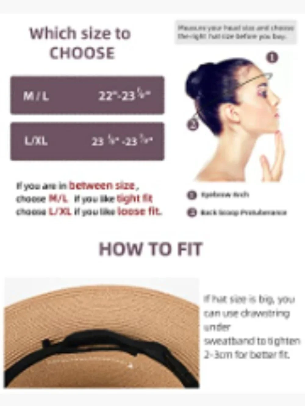 Wide Brim Straw Panama Hat Fedora UPF 50+ Sun Protection Summer Beach Hat